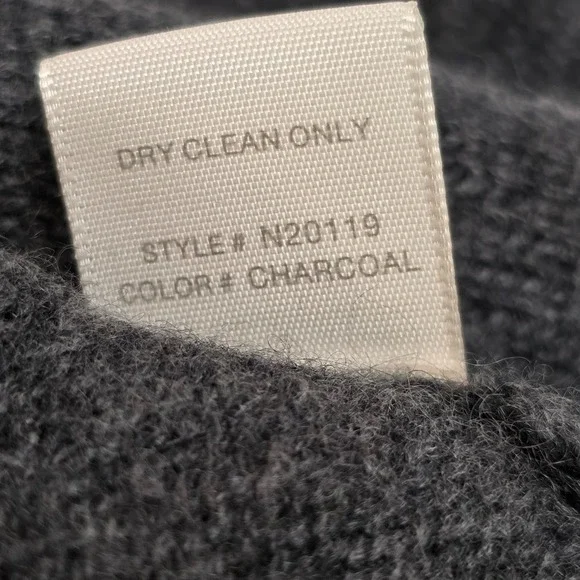 Naked Cashmere Women's XS Open Front Shawl Collar Cardigan Sweater Gray Oversize